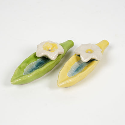 Boat Ceramic Incense Stand
