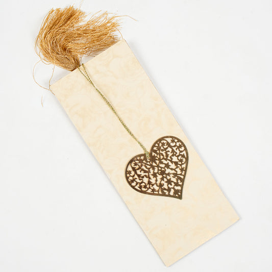 Brass heart Bookmark